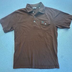 Penguin By Munsingwear Boy’s Large Polo Shirt. Brown & Blue. Golf.